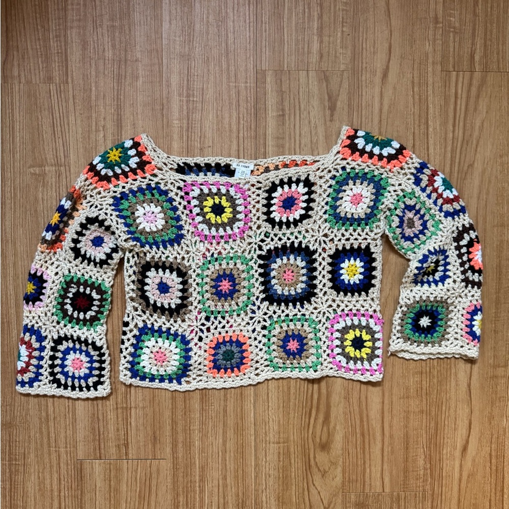 Colorful Crochet Women's Sweater
